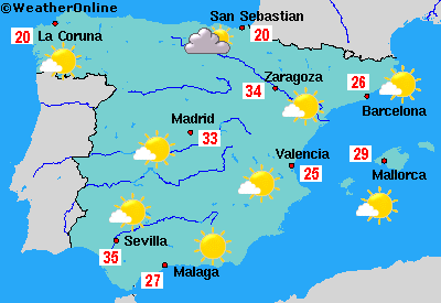 Weer spanje april 2019