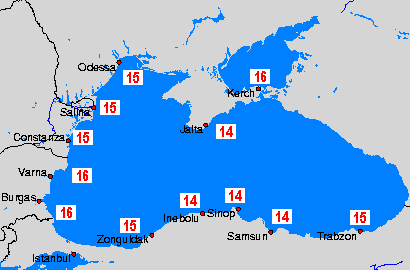 Black Sea Sea Temperature Maps